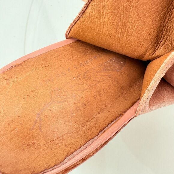 Jeffrey Campbell X Free People Gladiator Sandal Pink Leather Lace Up Boho Sz 6.5 - Picture 13 of 14